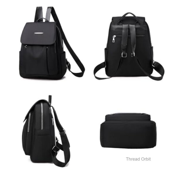Small Travel Backpack Purse Lightweight Nylon Daypack with Multiple Pockets